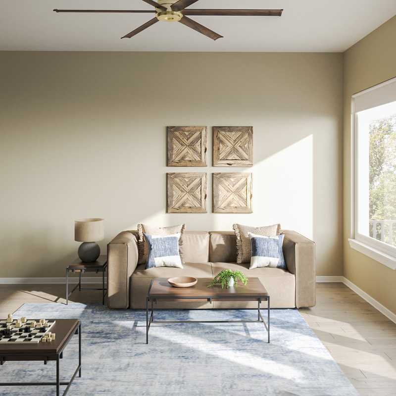 Industrial, Rustic Living Room Design by Havenly Interior Designer Briana