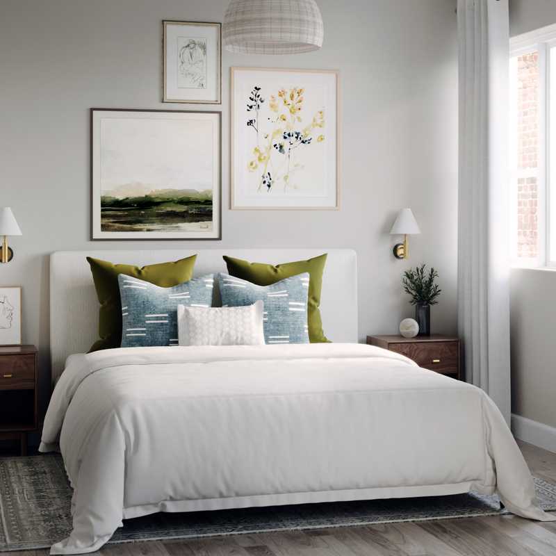Bohemian, Minimal, Preppy Bedroom Design by Havenly Interior Designer Vye