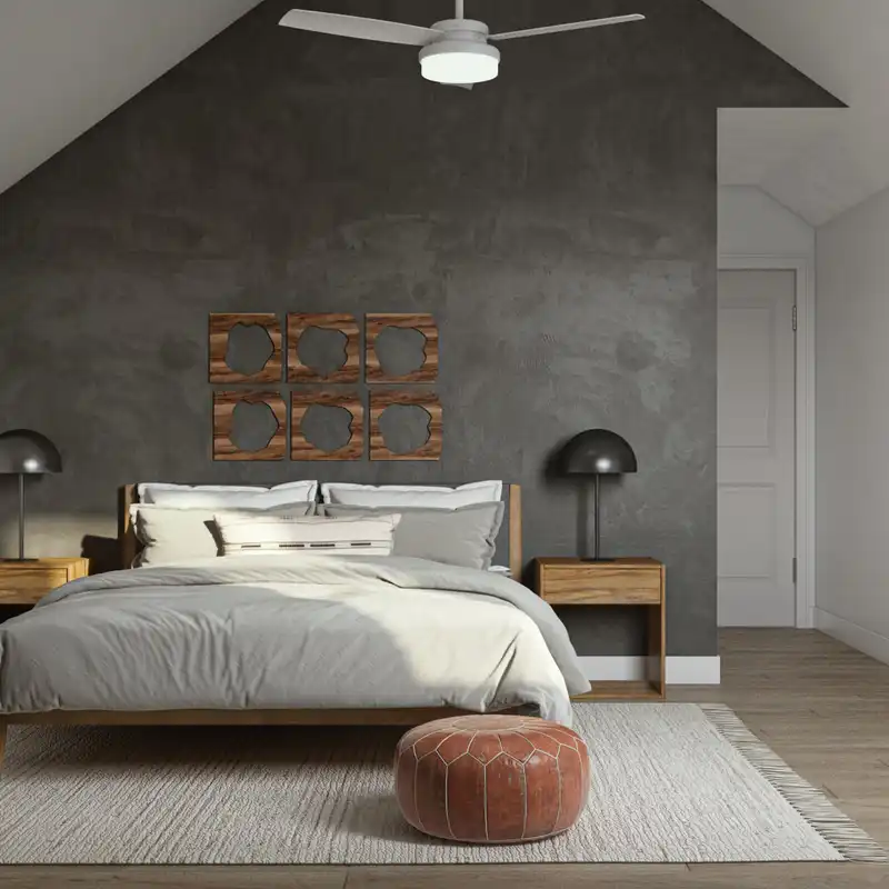 Eclectic, Bohemian, Midcentury Modern Bedroom Design by Havenly Interior Designer Marisa