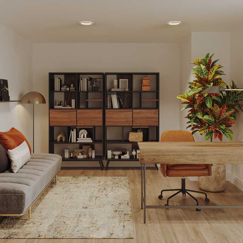 Industrial, Scandinavian Office Design by Havenly Interior Designer Angie