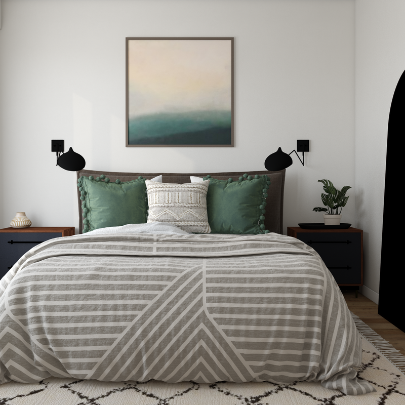 Industrial, Scandinavian Bedroom Design by Havenly Interior Designer Angie