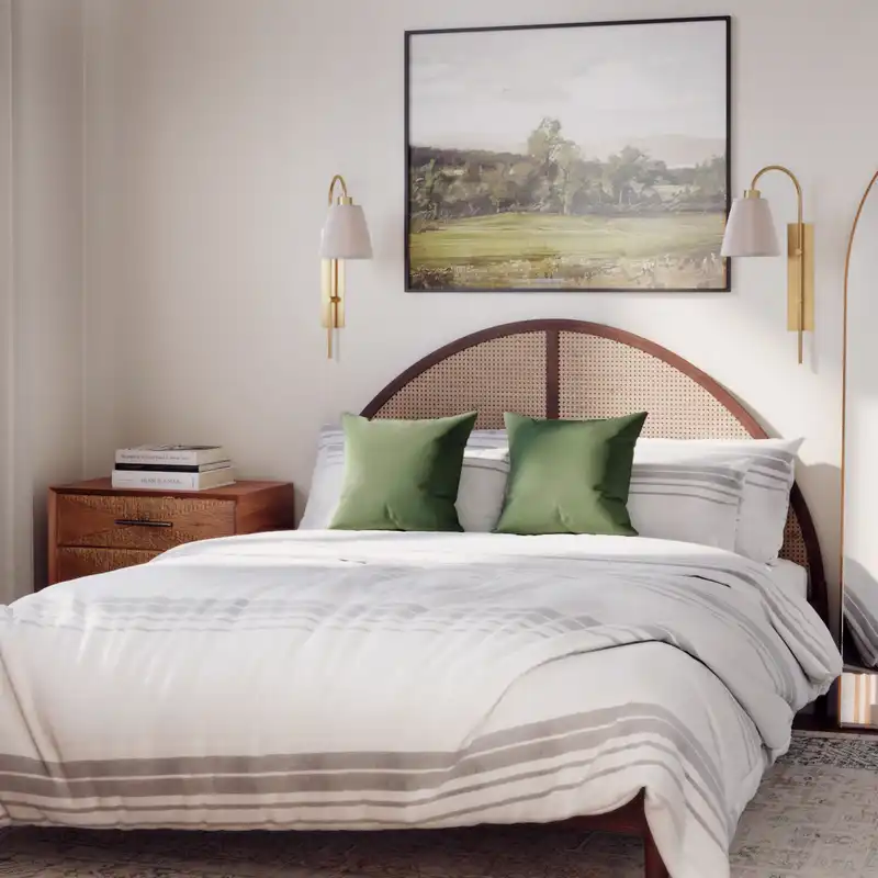 Modern, Bohemian, Midcentury Modern Bedroom Design by Havenly Interior Designer Angie