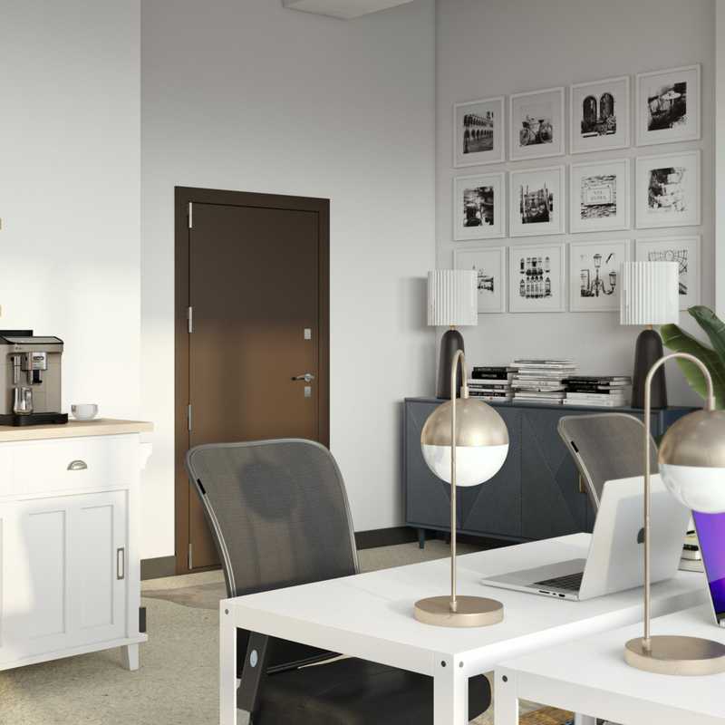 Modern, Bohemian Office Design by Havenly Interior Designer Vye