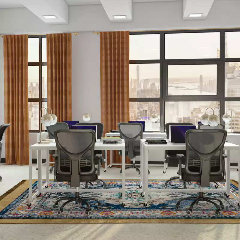 Modern, Bohemian Office Design by Havenly Interior Designer Vye