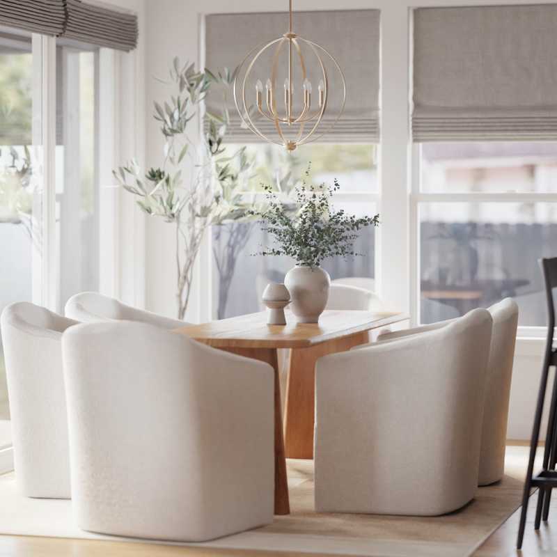 Modern, Midcentury Modern, Minimal Dining Room Design by Havenly Interior Designer Briana