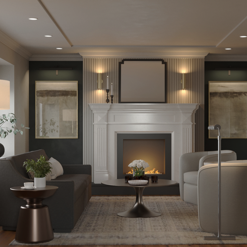 Modern, Classic Living Room Design by Havenly Interior Designer Dawn