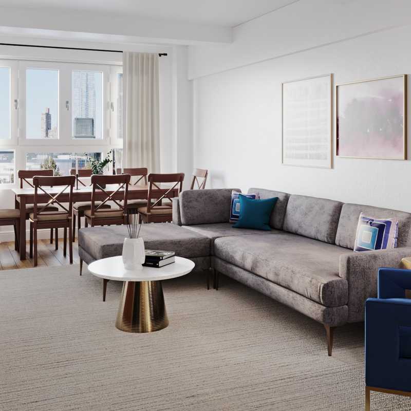Modern, Glam Living Room Design by Havenly Interior Designer Vye