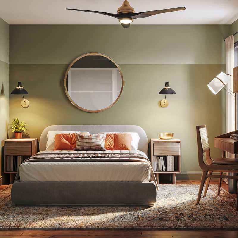 Midcentury Modern, Scandinavian Bedroom Design by Havenly Interior Designer Angie