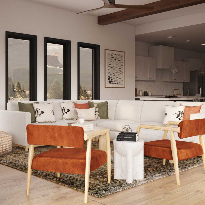 Modern, Rustic, Transitional Living Room Design by Havenly Interior Designer Marisa