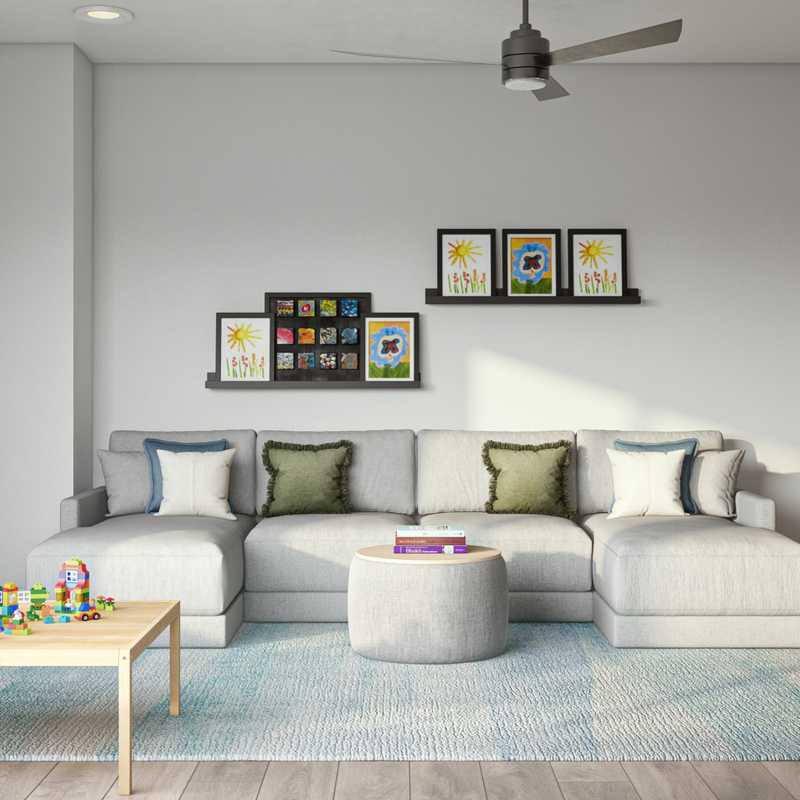 Modern, Coastal Living Room Design by Havenly Interior Designer Briana