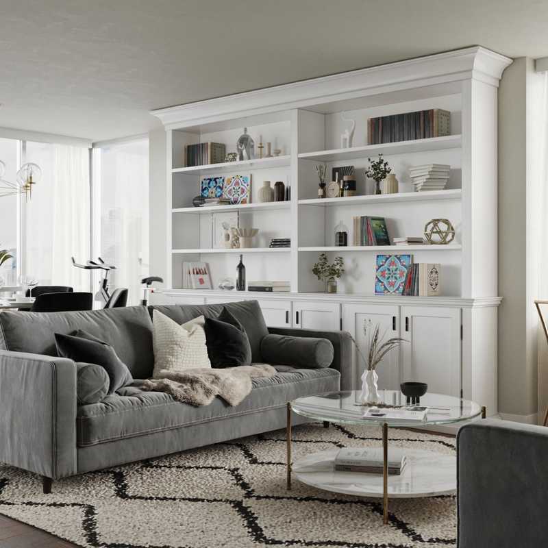 Modern, Glam Living Room Design by Havenly Interior Designer Vye
