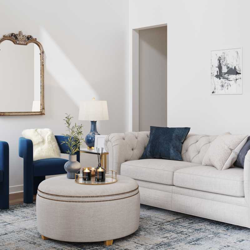 Contemporary, Modern, Transitional Living Room Design by Havenly Interior Designer Isabel