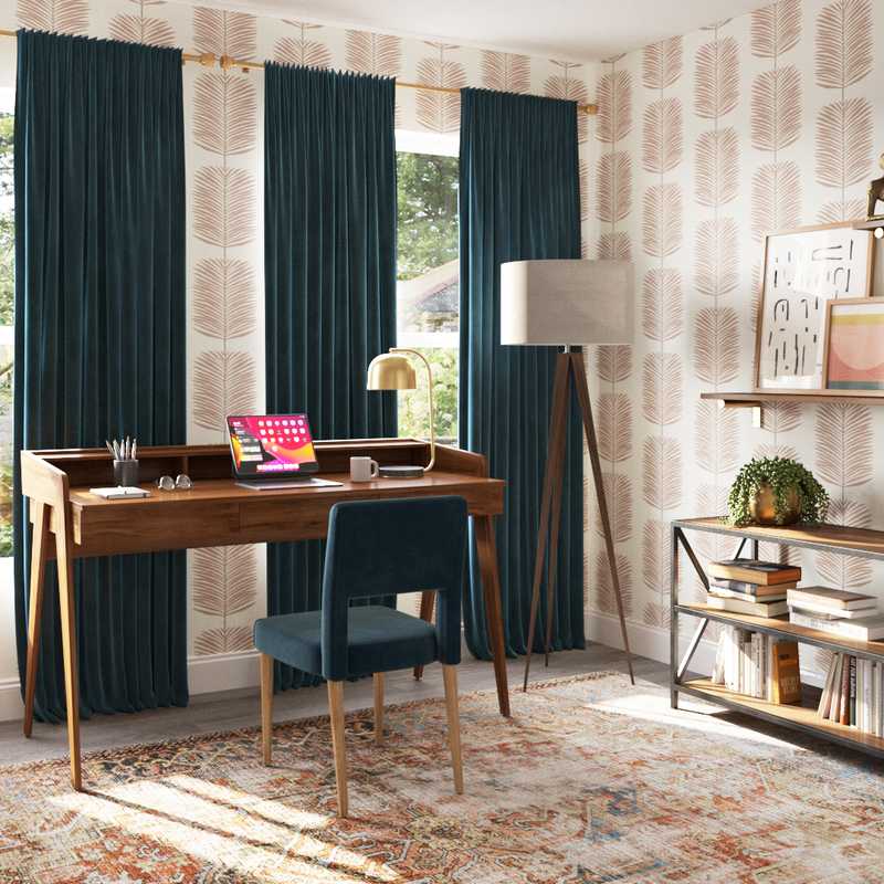Eclectic, Bohemian, Scandinavian Office Design by Havenly Interior Designer Marisa