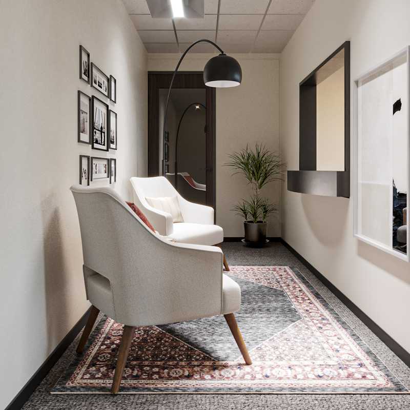Contemporary, Midcentury Modern Office Design by Havenly Interior Designer Isabel
