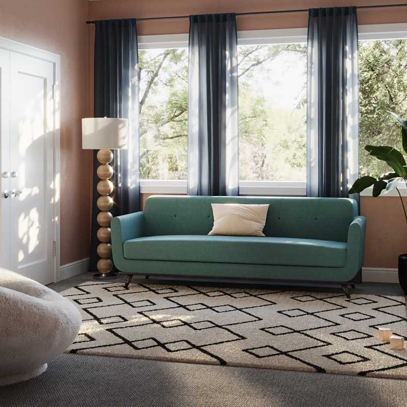 Bohemian Playroom Design by Havenly Interior Designer Haley