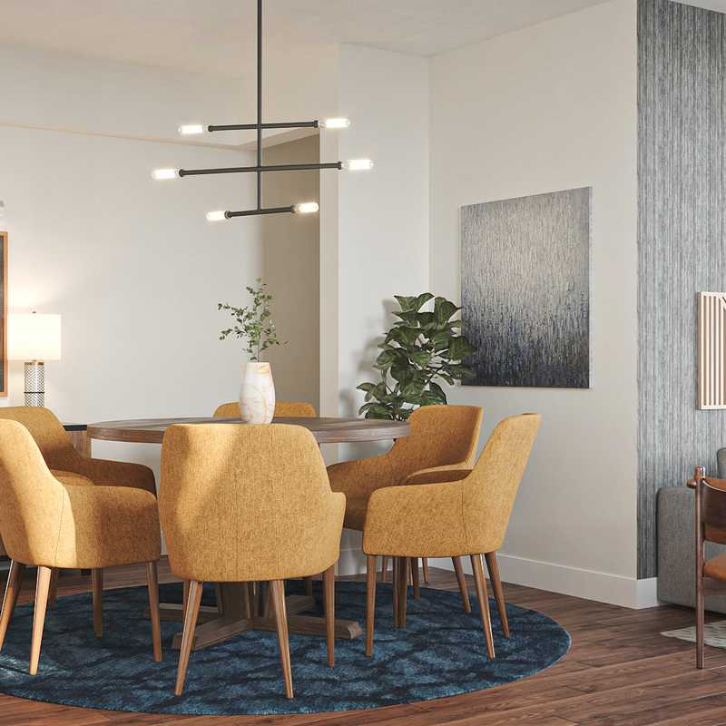 Bohemian, Glam Dining Room Design by Havenly Interior Designer Havenly