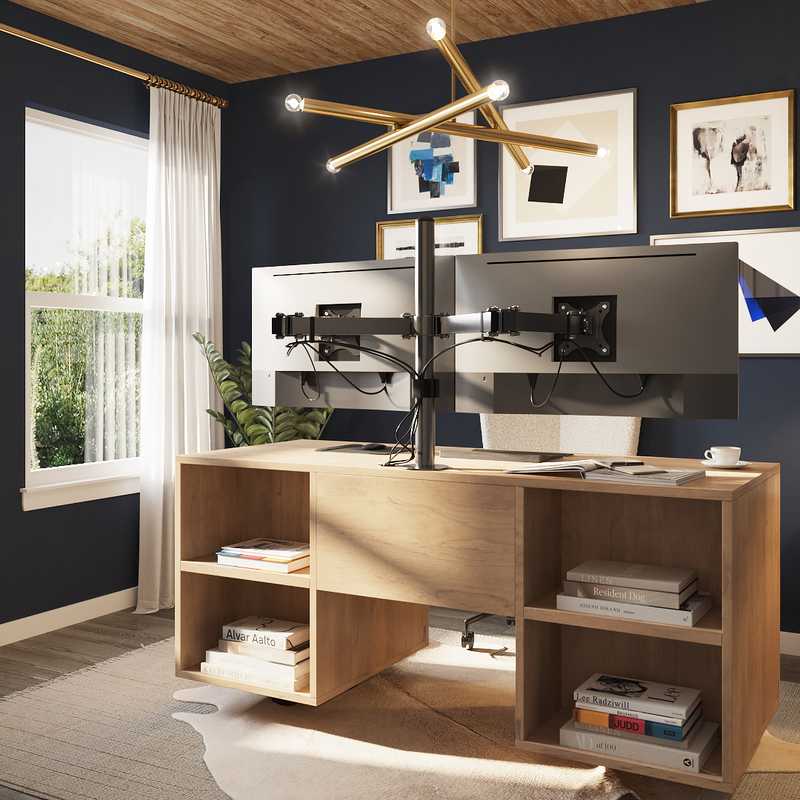 Modern, Midcentury Modern Living Room Design by Havenly Interior Designer Briana