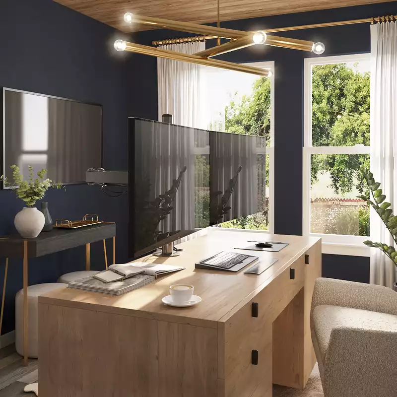 Modern, Midcentury Modern Living Room Design by Havenly Interior Designer Briana