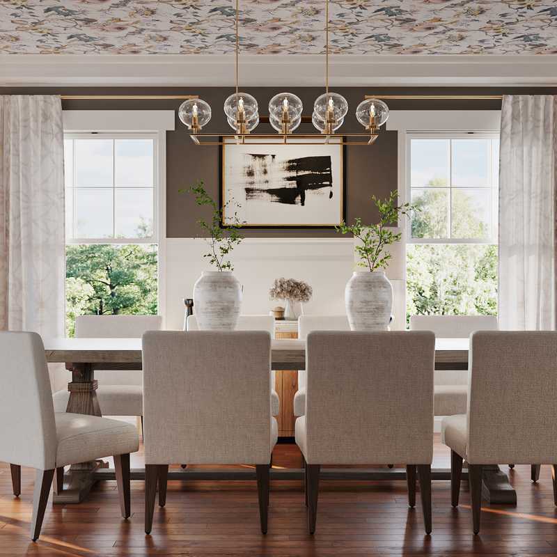 Classic, Traditional, Transitional, Preppy Dining Room Design by Havenly Interior Designer Toussaint
