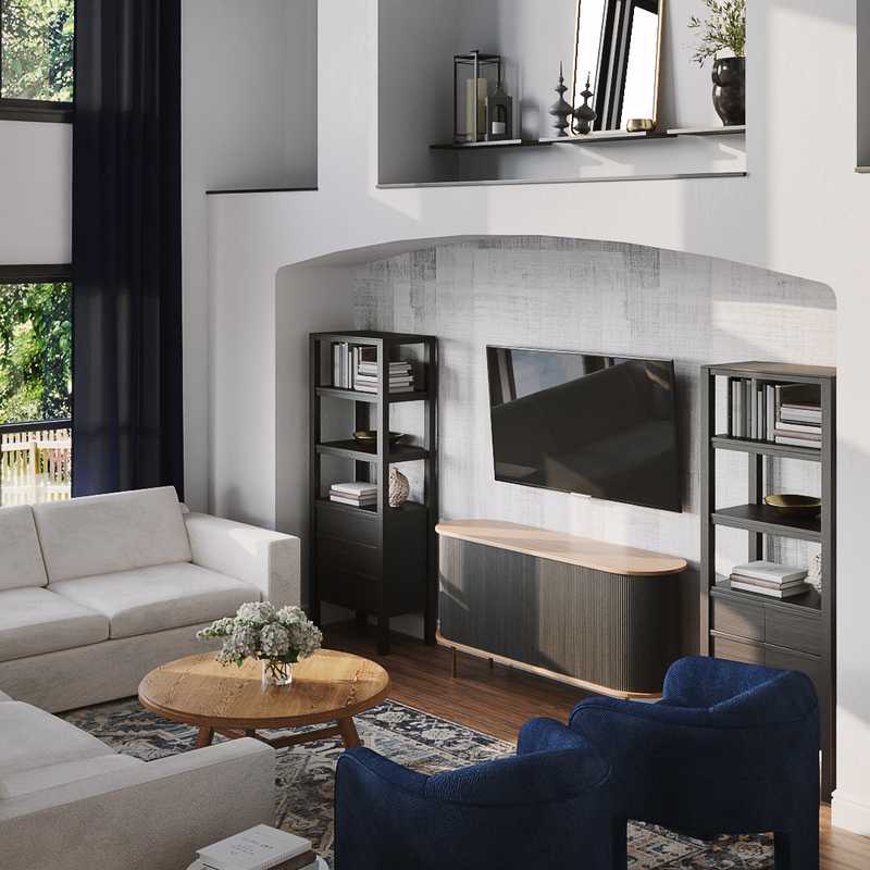 Midcentury Modern Not Sure Yet Design by Havenly Interior Designer Haley