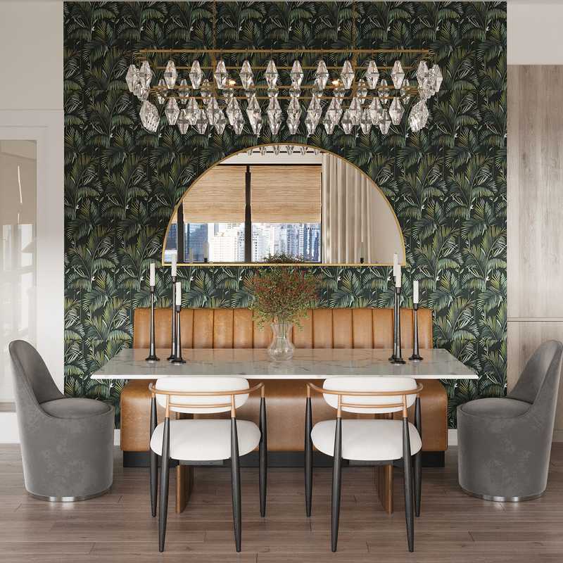 Eclectic, Midcentury Modern Dining Room Design by Havenly Interior Designer Maura