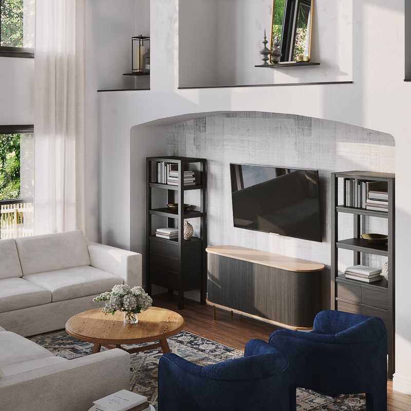 Midcentury Modern Not Sure Yet Design by Havenly Interior Designer Haley