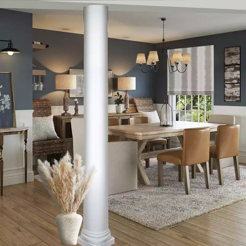 Coastal, Traditional, Farmhouse, Transitional, Classic Contemporary Dining Room Design by Havenly Interior Designer Allison