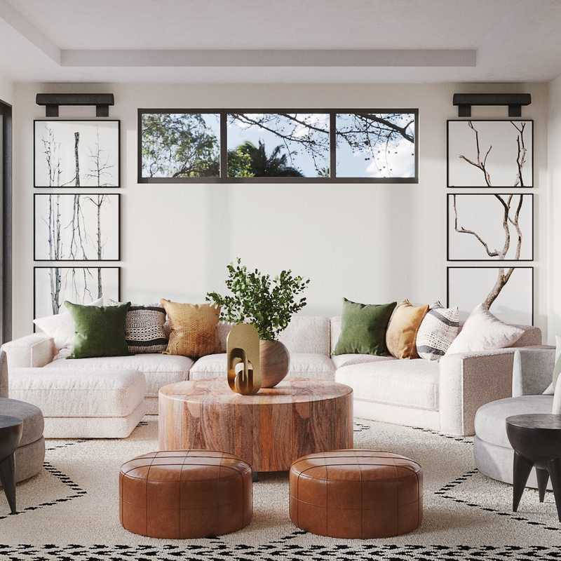 Modern, Bohemian, Rustic Living Room Design by Havenly Interior Designer Ebonee