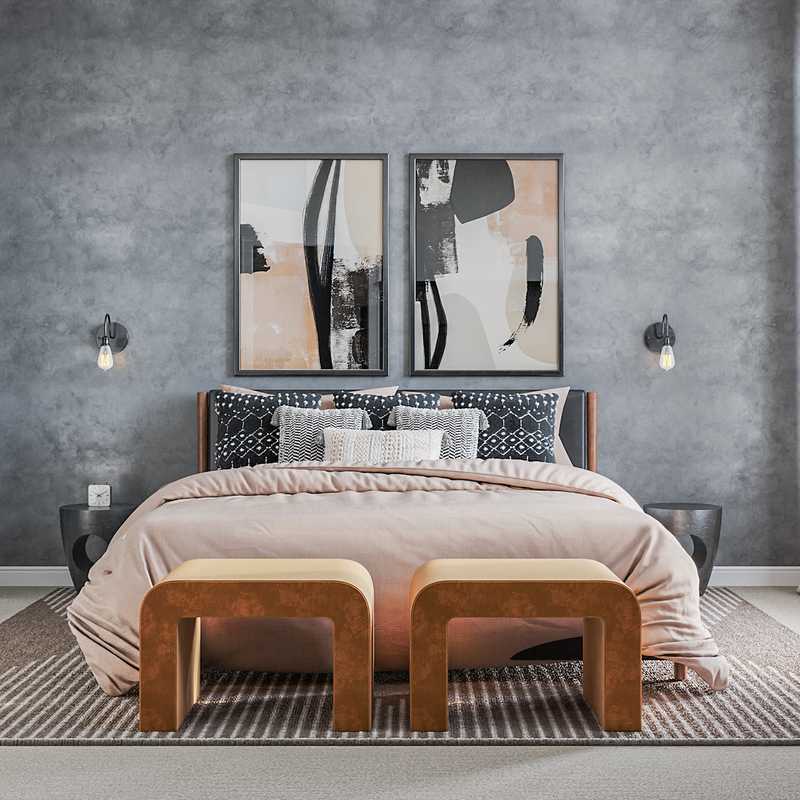 Modern, Industrial Bedroom Design by Havenly Interior Designer Ebonee
