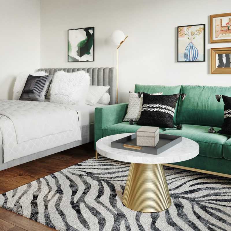 Eclectic, Glam Living Room Design by Havenly Interior Designer Angie