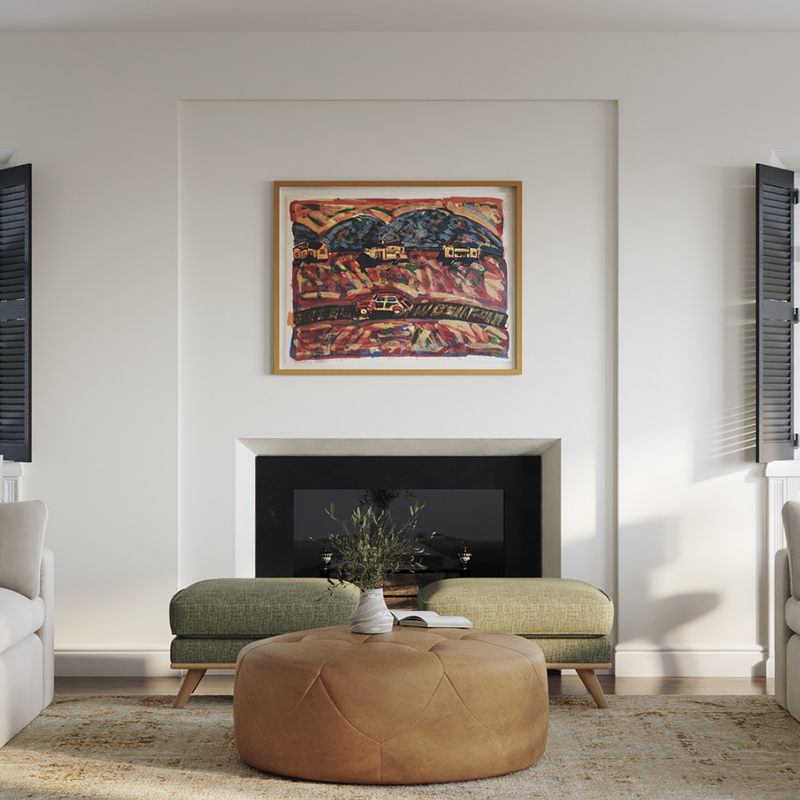 Bohemian, Rustic, Midcentury Modern Living Room Design by Havenly Interior Designer Tara