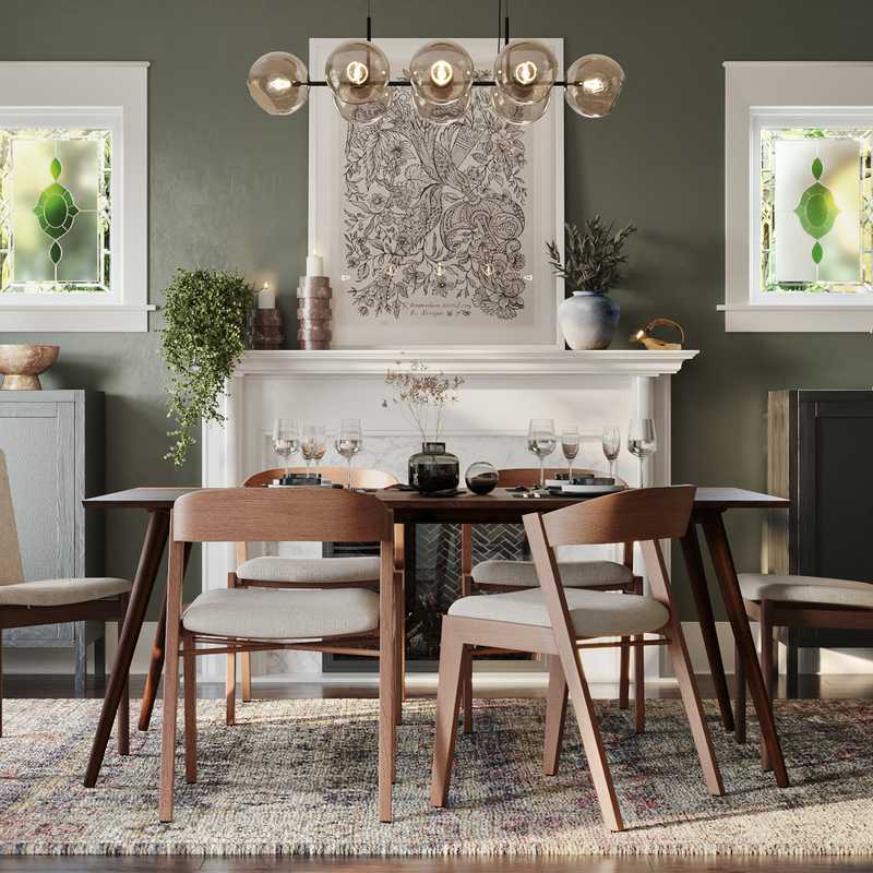 Midcentury Modern Dining Room Design by Havenly Interior Designer Kylie