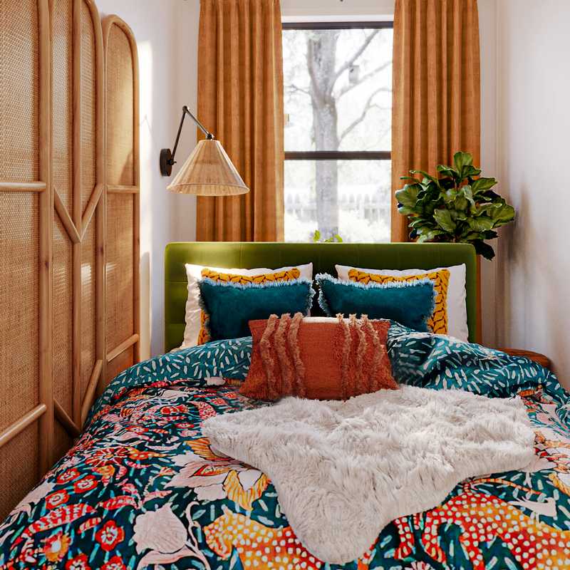 Modern, Bohemian, Scandinavian Bedroom Design by Havenly Interior Designer Vye