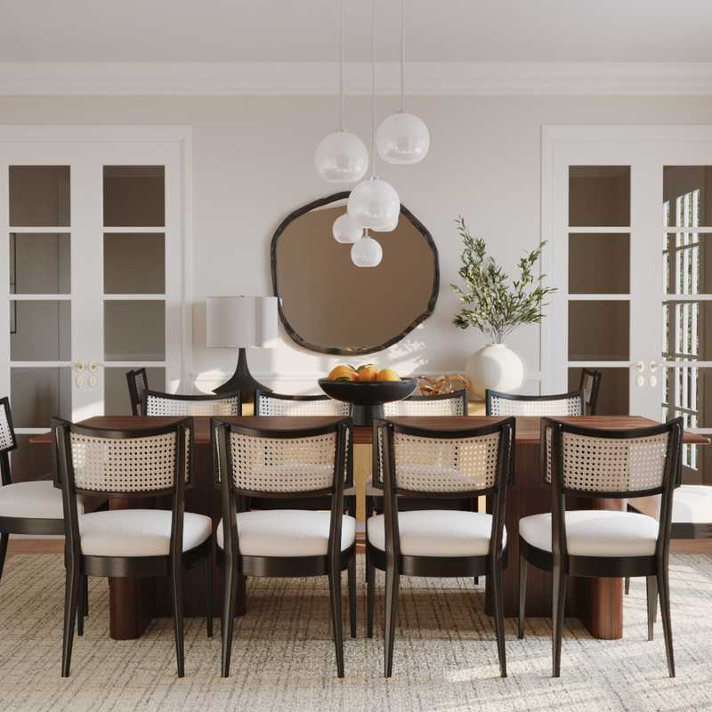 Modern, Eclectic, Bohemian Dining Room Design by Havenly Interior Designer Vye