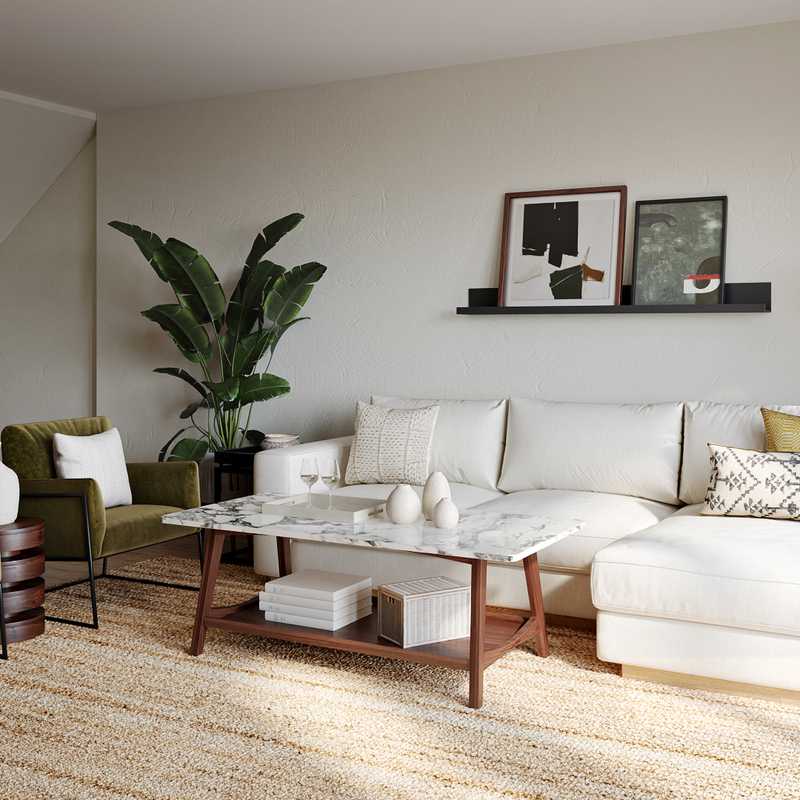 Midcentury Modern, Scandinavian Reading Room Design by Havenly Interior Designer Angie