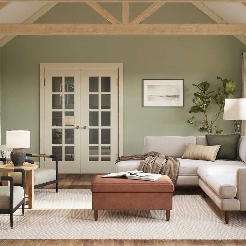Classic, Traditional, Farmhouse, Rustic Living Room Design by Havenly Interior Designer Vye