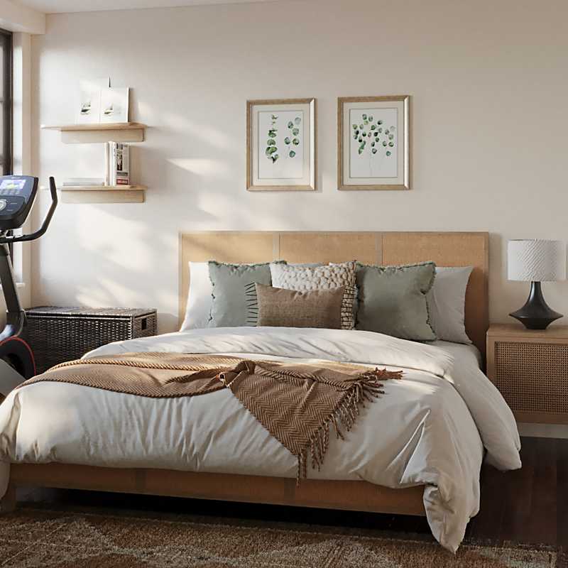 Bohemian, Coastal, Transitional Bedroom Design by Havenly Interior Designer Havenly