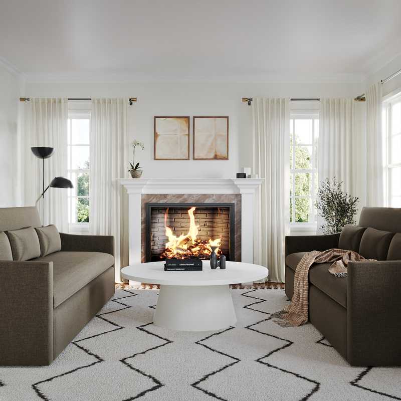 Modern, Eclectic Living Room Design by Havenly Interior Designer Vye