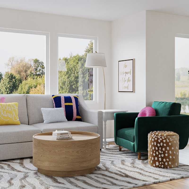 Modern, Classic, Glam Living Room Design by Havenly Interior Designer Elisabeth