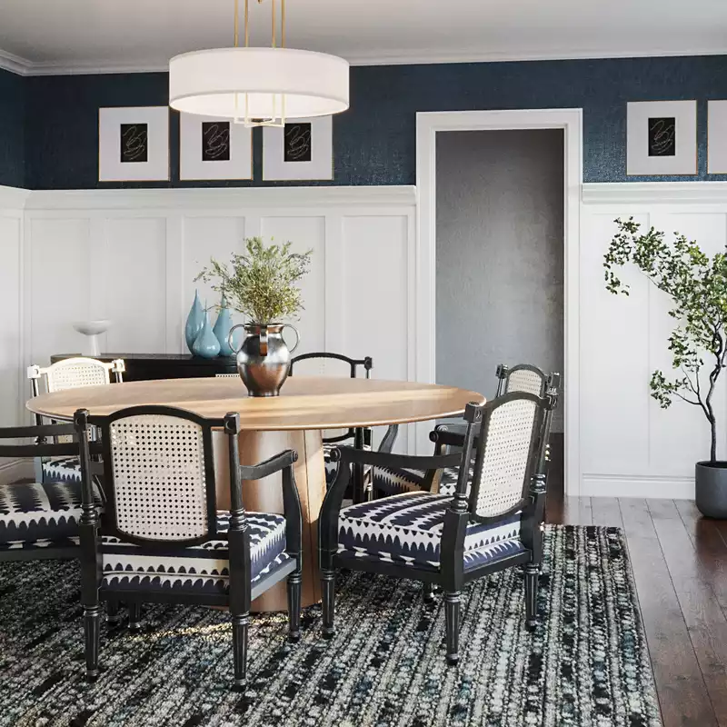 Contemporary, Modern, Traditional, Transitional Dining Room Design by Havenly Interior Designer Ashley