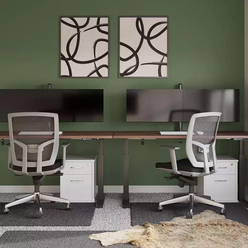 Modern, Midcentury Modern Office Design by Havenly Interior Designer Briana