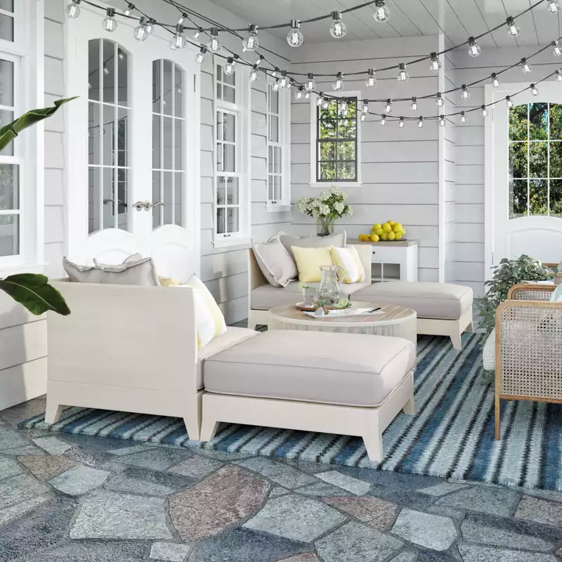 Classic, Coastal Outdoor Space Design by Havenly Interior Designer Vye
