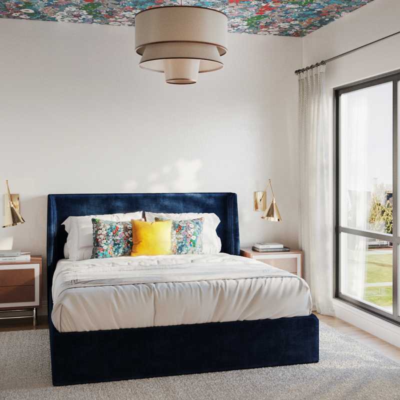 Contemporary, Eclectic Bedroom Design by Havenly Interior Designer Maura