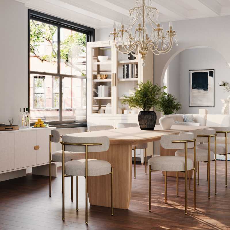 Modern, Glam, Minimal Dining Room Design by Havenly Interior Designer Angie