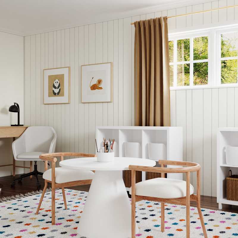 Modern, Bohemian, Scandinavian Reading Room Design by Havenly Interior Designer Vye