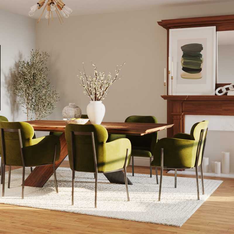 Contemporary, Glam, Midcentury Modern Dining Room Design by Havenly Interior Designer Monica