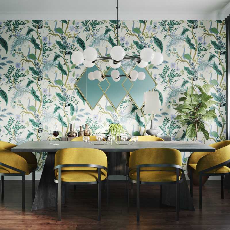 Eclectic, Midcentury Modern Dining Room Design by Havenly Interior Designer Marisa