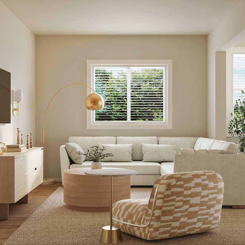 Bohemian, Rustic, Transitional Living Room Design by Havenly Interior Designer Tara