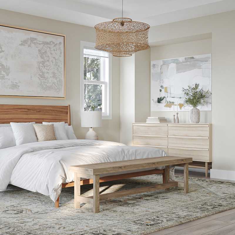 Bohemian, Rustic, Transitional Bedroom Design by Havenly Interior Designer Tara
