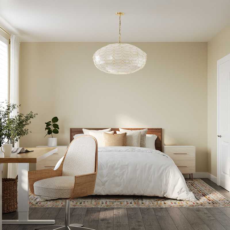 Bohemian, Coastal, Glam, Minimal, Scandinavian Bedroom Design by Havenly Interior Designer Tara